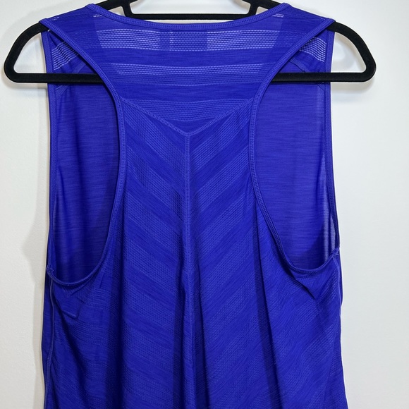 Athleta Racerback Sheer Striped Tank Top Athletic Athleisure Active Wear Purple - Picture 5 of 12